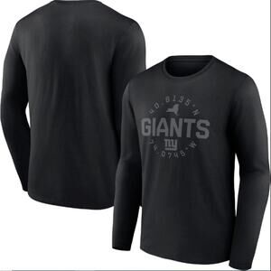 NFL Men's Profile Black New York Giants Pop Long Sleeve T-Shirt Size S